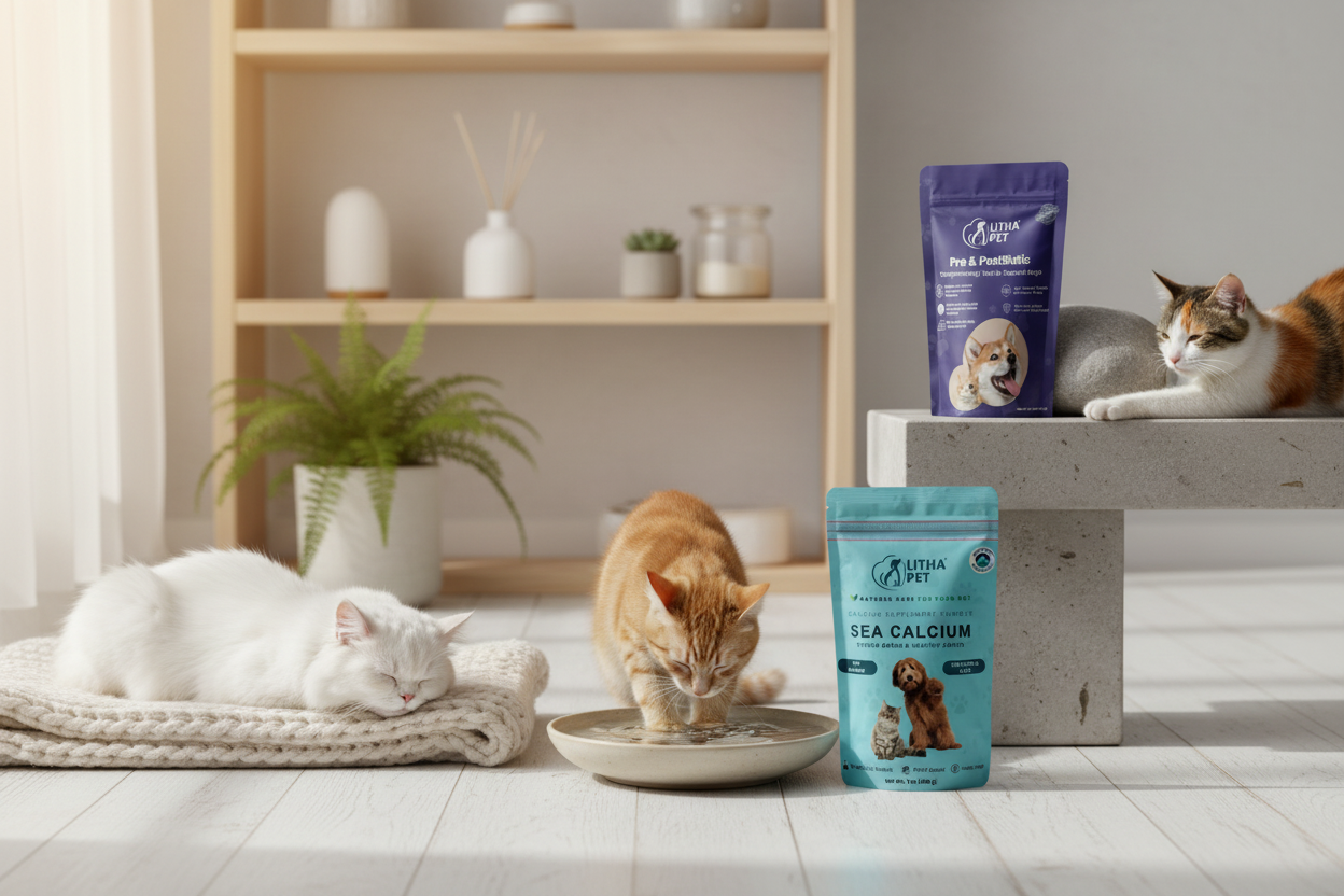 Kedi Sindirim Sağlığı Banner - Sea Calcium ve Pre & Postbiotic